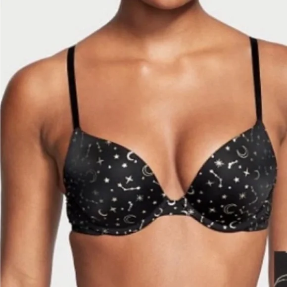 Victoria's Secret Black Star & Moon Push-Up Bra Set - Picture 2 of 13